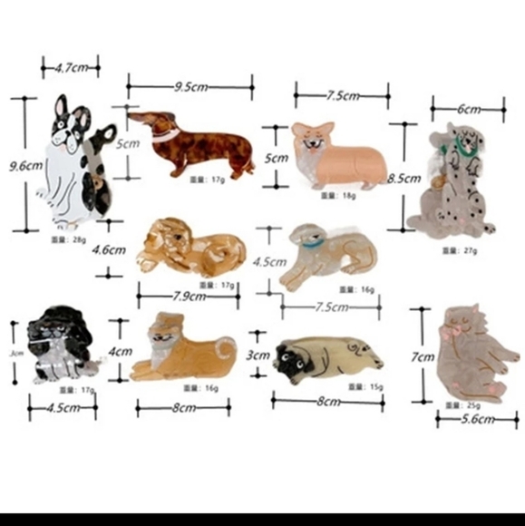 NEW Corgi Dog Animal Hair Claw Clip - Picture 13 of 13